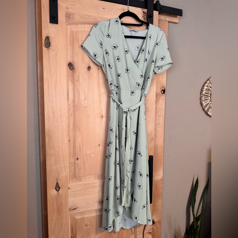 H&M floral wrap dress